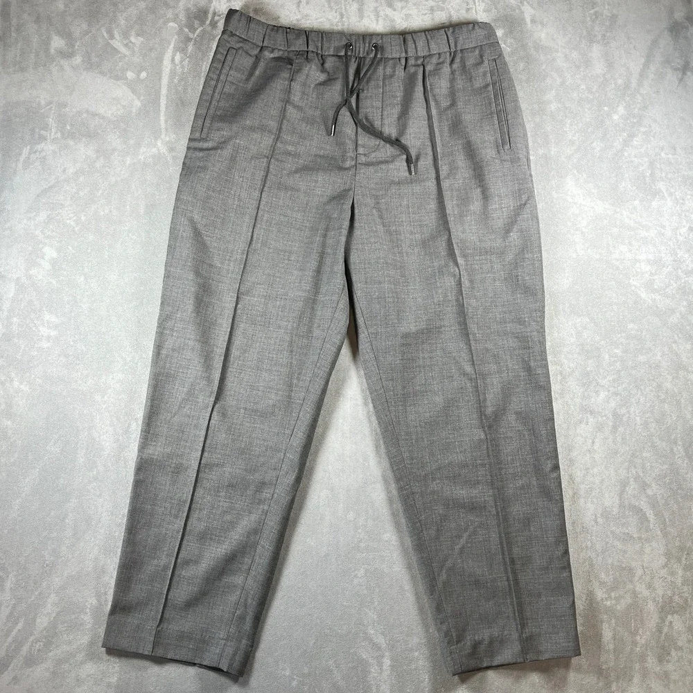Polo Ralph Lauren Men's Relaxed Fit Gray Wool Blend Drawstring Pants Size Large